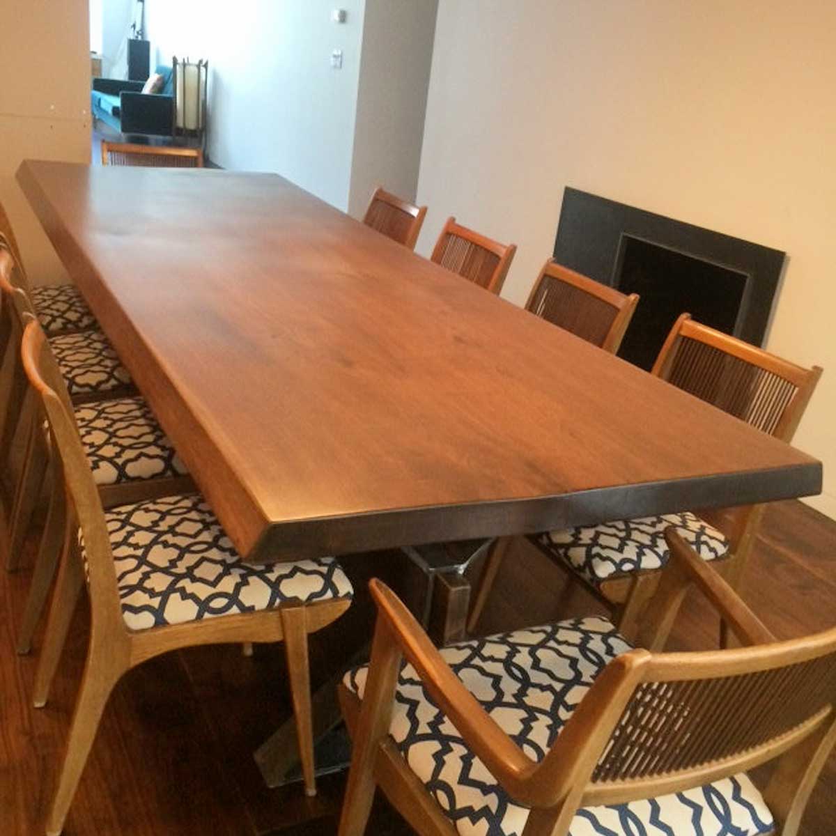 Dining Table, Custom dimensions, Walnut and many other woods, dimensional, slant or live edge
