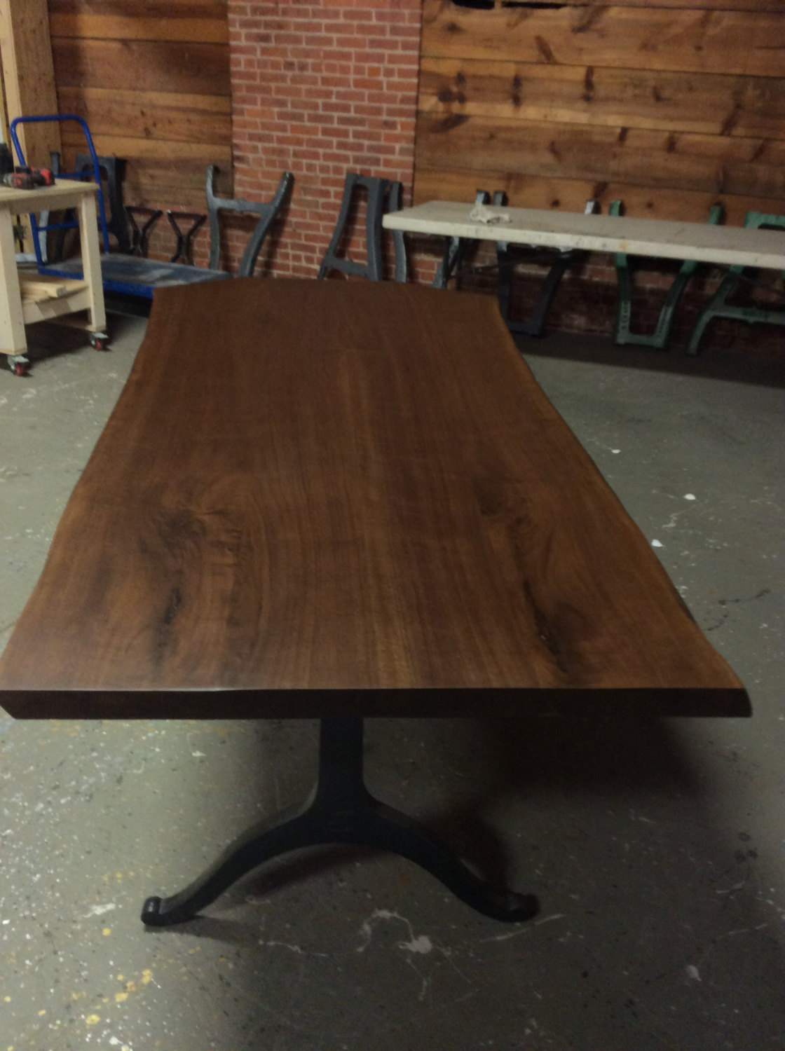 Custom Made Walnut Dining Table, Live Edges, 10 Feet Long, 36 Inches Wide  by Studio4ri